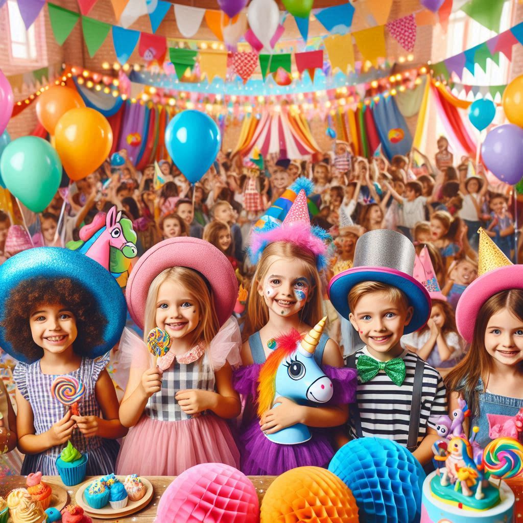 ideas carnaval colegio: niños en una fiesta de carnaval en el colegio
